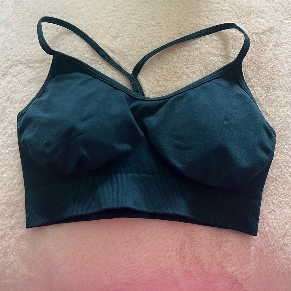 Dark Teal Gymshark Sports bra